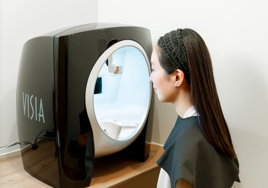 肌画像診断器を使用しているイメージ画像